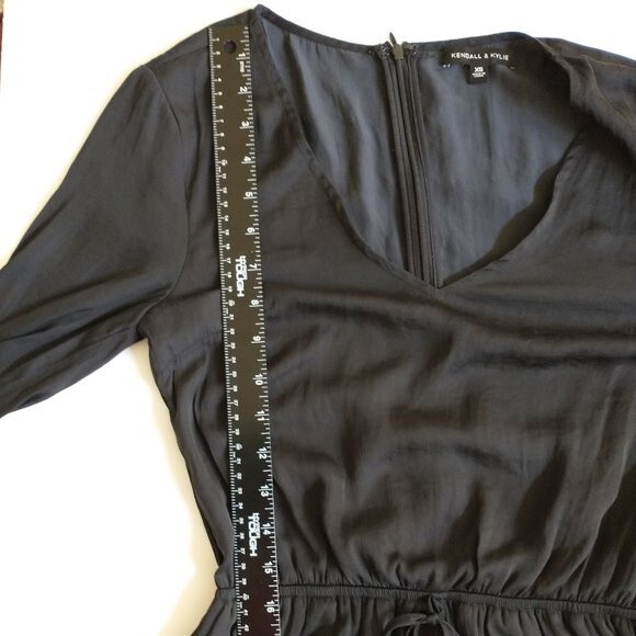 Kendall & Kylie Black Romper Size XS Lace Trim Whimsigoth Witchy Grunge Goth - Picture 11 of 11